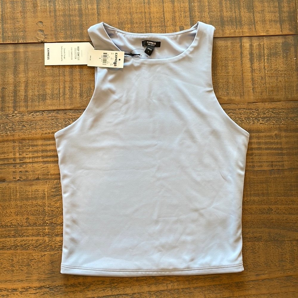 Body contour crop high neck top NWT